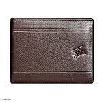 Men's PARALLEL Leather Wallet – Soft, Natural Grain, Brown, Large Size