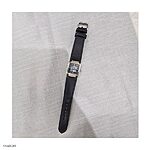 TISSOT Classic Navy Blue Leather Flat Watch Strap - Image 4
