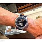 Emporio Armani Watch Strap in Bold Navy Blue Crocodile Leather, Classic Style