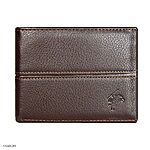 Men's Leather Wallet MIDDLE LINE Soft Natural Grain, Brown, Large Size