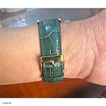 MOVADO Watch Strap – Green Crocodile Leather, Classic Style - Image 5