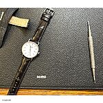 LONGINES Black Classic Crocodile Leather Watch Strap