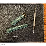 MOVADO Watch Strap – Green Crocodile Leather, Classic Style - Image 2