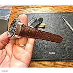 MOVADO Brown Crocodile Leather Classic Watch Band - Image 4