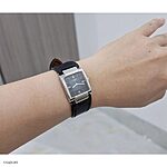 TISSOT Classic Navy Blue Leather Flat Watch Strap