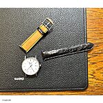 LONGINES Black Classic Crocodile Leather Watch Strap - Image 3