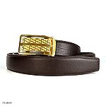 Men's Brown Leather Belt with Steel Buckle 35mm M210502TT016V35 - Image 2