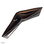 Large Men's Brown Polka Dot Leather Wallet - Image 3