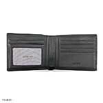 Men's DOUBLE LINE Black Leather Large Wallet - Image 2