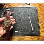 BURBERRY Classic Red-Brown Crocodile Leather Watch Strap