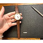 MOVADO Classic Brown Leather Watch Band