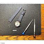 VERSUS VERSACE Navy Blue Leather Watch Strap – Classic Flat Style - Image 2