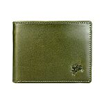 Men's Leather MILITARY Wallet in Moss Green, Compact