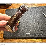 TISSOT Brown Crocodile Leather Watch Strap, Classic Style - Image 5
