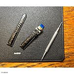 LONGINES Black Crocodile Leather Watch Strap, Classic Style - Image 4