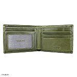 Men's Leather MILITARY Wallet in Moss Green, Compact - Image 2
