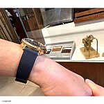 ORIENT Classic Navy Blue Leather Watch Strap, Flat and Unstitched - Image 5
