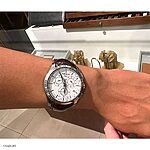 TISSOT Brown Crocodile Leather Watch Strap, Classic Style