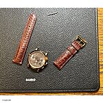 BURBERRY Classic Red-Brown Crocodile Leather Watch Strap - Image 2