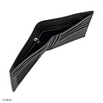 Men's DOUBLE LINE Black Leather Large Wallet - Image 3