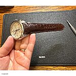 TISSOT Brown Crocodile Leather Watch Strap, Classic Style - Image 3