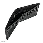 Men's STREAK Black Leather Wallet – Large Size - Image 3