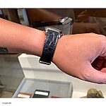 LONGINES Black Crocodile Leather Flat Classic Watch Strap - Image 4