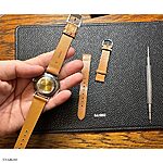 CASIO Yellow Cow Leather Watch Strap – Classic, Flat, Unstitched - Image 5