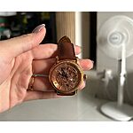 OGIVAL Classic Brown Cow Leather Watch Strap