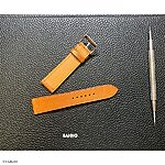 WEATHER Classic Flat Yellow Cow Leather Watch Strap - Image 3