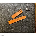 WEATHER Classic Flat Yellow Cow Leather Watch Strap - Image 2