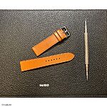 WEATHER Classic Flat Yellow Cow Leather Watch Strap - Image 4
