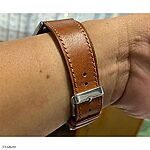 WEATHER Classic Flat Yellow Cow Leather Watch Strap - Image 5