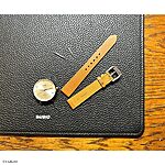 CASIO Yellow Cow Leather Watch Strap – Classic, Flat, Unstitched - Image 3