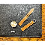 CASIO Yellow Cow Leather Watch Strap – Classic, Flat, Unstitched - Image 2