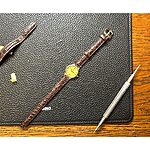 OMEGA Brown Crocodile Leather Watch Strap – Classic Style