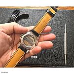 TISSOT Black Crocodile Leather Classic Watch Strap - Image 3