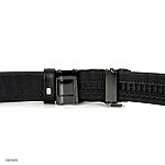 Men's Belt – Black Crocodile-Effect Cow Leather 35mm - M00301MD35D - Image 3