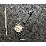 MICHAEL KORS Classic Flat Black Leather Watch Strap, Unstitched - Image 3