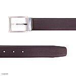 Men's Cowhide Belt with Shark Pattern, Brown, Gold Buckle, 35mm M2300502K01B35