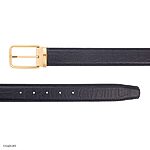 Men's Black Cowhide Belt with Elephant Pattern and Gold Buckle 35mm M2100701K02V35 - Image 2