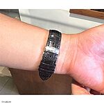 TISSOT Black Crocodile Leather Classic Watch Strap - Image 5