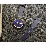 LACOSTE Navy Blue Leather Watch Strap, Classic Flat Unstitched - Image 2