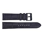 Navy Blue Alligator-Print Cow Leather Watch Strap, Classic Style, 19mm - Image 3