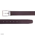 Men's Cowhide Belt with Shark Pattern, Brown, Gold Buckle, 35mm M2300502K01B35 - Image 2