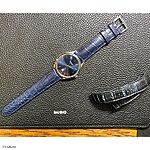 Montblanc Dark Blue Crocodile Leather Watch Strap Classic - Image 2