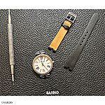 MICHAEL KORS Classic Flat Black Leather Watch Strap, Unstitched - Image 4