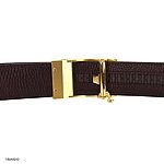 Men's Brown Cow Leather Belt with Shark Skin Pattern 35mm - Image 3