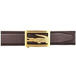 Men's Brown Cow Leather Belt with Shark Skin Pattern 35mm