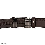 Men's Smooth Brown Leather Belt 35mm - Image 3